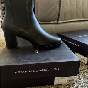 French Connection Black Heeled Boots